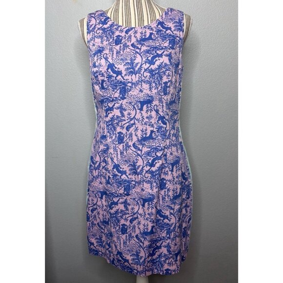 Lilly Pulitzer Mila Sleeveless Shift Dress Womens Size 6 Safari As I Can See - Picture 1 of 7